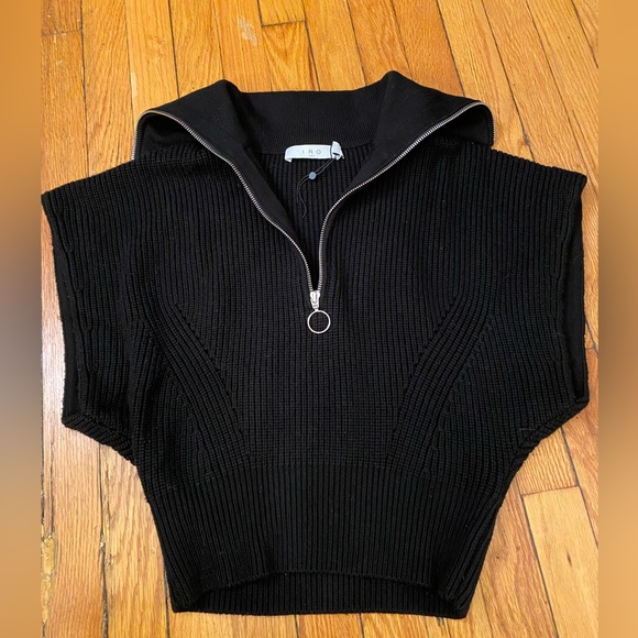 New IRO PARIS  Avona Zippered-Collar Sweater XS $395 - Picture 9 of 14